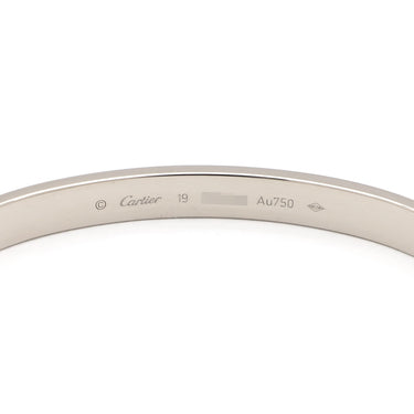 カルティエ Cartier LOVE ラブブレス B6067619 ホワイトゴールド K18WG #19 ブレスレット 750WG 18K 18金 バングル