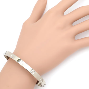 カルティエ Cartier LOVE ラブブレス B6067619 ホワイトゴールド K18WG #19 ブレスレット 750WG 18K 18金 バングル