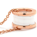 ブルガリ BVLGARI ビーゼロワン ネックレス 346082 ピンクゴールド×ホワイト K18PG セラミック ネックレス B-zero1 ペンダント 18K 750PG 白