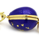 FABERGE ファベルジェ イースターエッグ チャーム イエローゴールド K18YG エナメル パール ダイヤモンド ブローチ