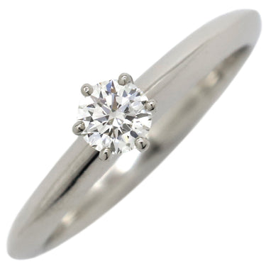 ティファニー Tiffany & Co ソリティア ダイヤリング プラチナシルバー Pt950 ダイヤモンド リング 指輪 T＆Co. 一粒 1P 8号