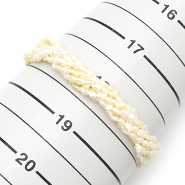 ノンブランド NON BRAND パール ７連 シルバーXパールホワイト K14WG パール ブレスレット