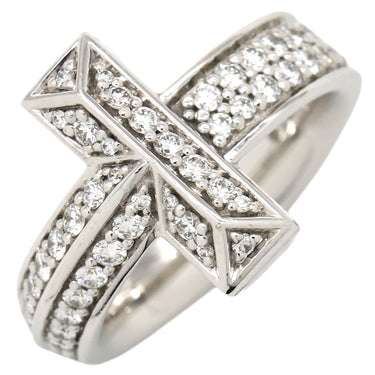 ティファニー Tiffany & Co Tワン ワイド ダイヤ 68170036 ホワイトゴールド K18WG ダイヤモンド リング 指輪 T＆Co. 750 WG 18金 パヴェダイヤ 4.5号