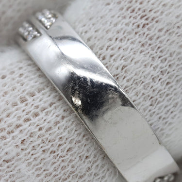 ティファニー Tiffany & Co Tワン ワイド ダイヤ 68170036 ホワイトゴールド K18WG ダイヤモンド リング 指輪 T＆Co. 750 WG 18金 パヴェダイヤ 4.5号