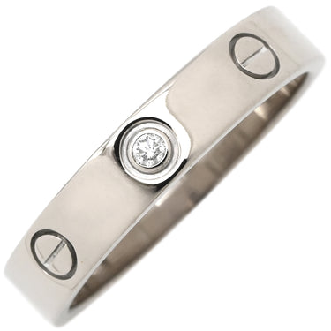 カルティエ Cartier ミニラブリング 1Pダイヤ B4050555 ホワイトゴールド K18WG ダイヤモンド #55(JP15) リング 指輪 LOVE Ring 750 18K WG 18金 14.5号