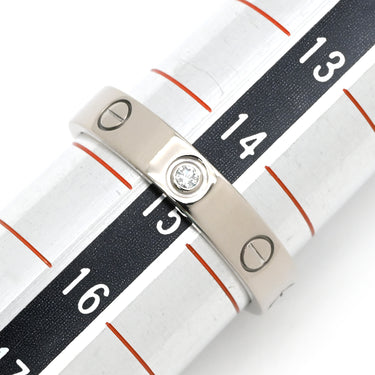 カルティエ Cartier ミニラブリング 1Pダイヤ B4050555 ホワイトゴールド K18WG ダイヤモンド #55(JP15) リング 指輪 LOVE Ring 750 18K WG 18金 14.5号