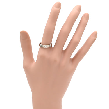 カルティエ Cartier ミニラブリング 1Pダイヤ B4050555 ホワイトゴールド K18WG ダイヤモンド #55(JP15) リング 指輪 LOVE Ring 750 18K WG 18金 14.5号