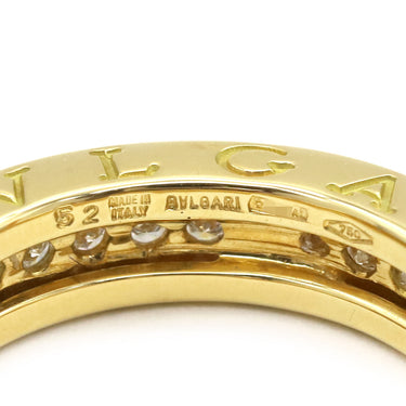ブルガリ BVLGARI ビーゼロワン B-zero1 1バンドリング XS イエローゴールド K18YG ダイヤモンド #52(JP12) リング 指輪 750YG 18金 パヴェ ダイヤモンド 12号