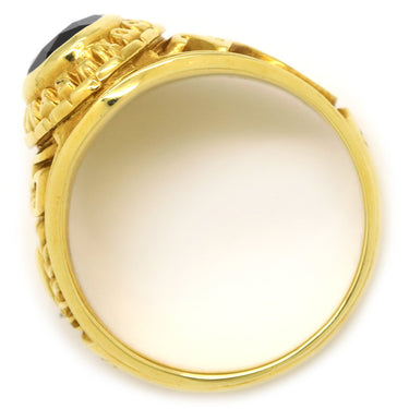 シンパシー オブ ソウル SYMPATHY OF SOUL イエローゴールド K18YG カラーストーン リング 指輪 Au750 18K 18金 カラーストーン ブラック石 9号