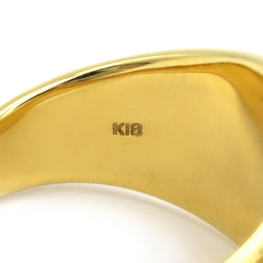 シンパシー オブ ソウル SYMPATHY OF SOUL イエローゴールド K18YG カラーストーン リング 指輪 Au750 18K 18金 カラーストーン ブラック石 9号