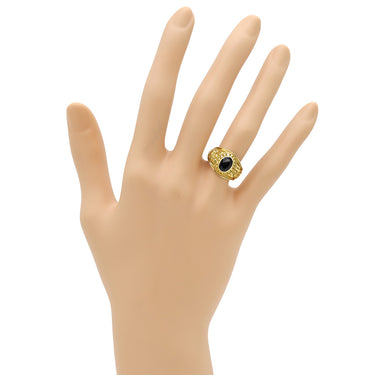 シンパシー オブ ソウル SYMPATHY OF SOUL イエローゴールド K18YG カラーストーン リング 指輪 Au750 18K 18金 カラーストーン ブラック石 9号