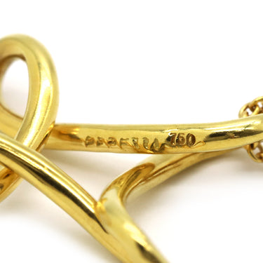 ティファニー Tiffany & Co インフィニティ クロス イエローゴールド K18YG ネックレス 750YG 18金 18KT エルサペレッティ