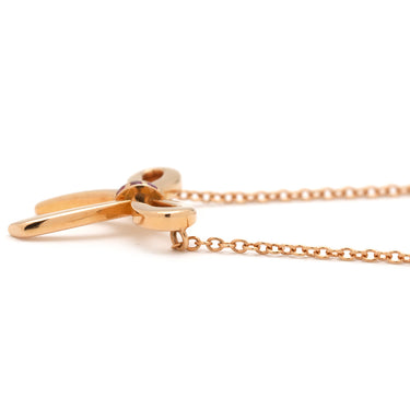ティファニー Tiffany & Co リボン ボウ ペンダント ローズゴールド K18PG ピンクサファイヤ ネックレス ピンクゴールド Au750 PG 3P
