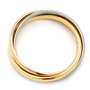 カルティエ Cartier トリニティSM ホワイトゴールドXイエローゴールドXピンクゴールド K18WG K18YG K18PG #61(JP21) リング 指輪 3連 3カラー 20号