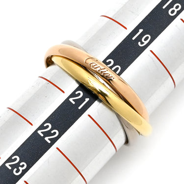 カルティエ Cartier トリニティSM ホワイトゴールドXイエローゴールドXピンクゴールド K18WG K18YG K18PG #61(JP21) リング 指輪 3連 3カラー 20号
