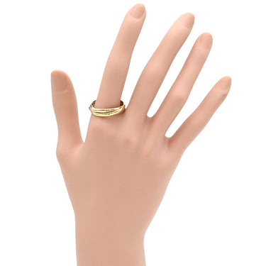 カルティエ Cartier トリニティSM ホワイトゴールドXイエローゴールドXピンクゴールド K18WG K18YG K18PG #61(JP21) リング 指輪 3連 3カラー 20号