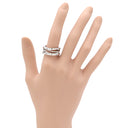 ブルガリ BVLGARI ビーゼロワン B-zero1 レジェンド 3バンドリング ホワイトゴールド K18WG #55(JP14.5) リング 指輪 750 18金 WG 14.5号