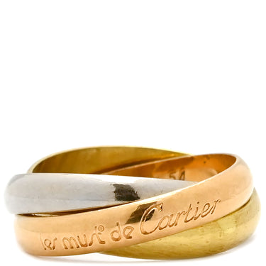 カルティエ Cartier トリニティ クラシック ホワイトゴールドXイエローゴールドXピンクゴールド K18WG K18YG K18PG #54(JP14) リング 指輪 3連 3カラー 13号