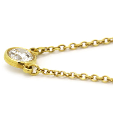 ティファニー Tiffany & Co バイザヤード シングルダイヤモンド ペンダント イエローゴールド K18YG ダイヤモンド ネックレス 750YG T&Co. 1石 エルサペレッティ