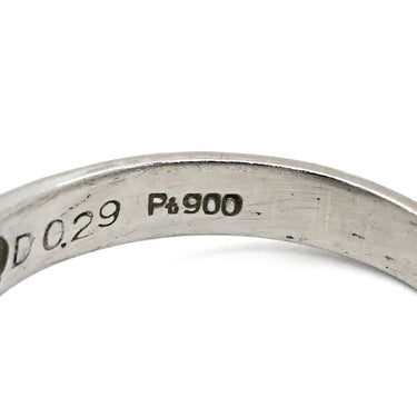 ノンブランド NON BRAND エメラルド ダイヤ リング プラチナシルバー Pt900 エメラルド ダイヤモンド リング 指輪 グリーン 緑 7.5号