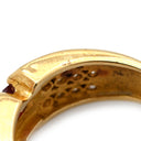 ノンブランド NON BRAND ルビー ダイヤリング イエローゴールド×レッド K18YG ダイヤモンド ルビー リング 指輪 Au750 18K 18金 11号