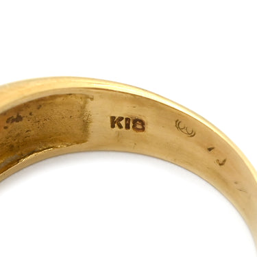 ノンブランド NON BRAND ルビー ダイヤリング イエローゴールド×レッド K18YG ダイヤモンド ルビー リング 指輪 Au750 18K 18金 11号