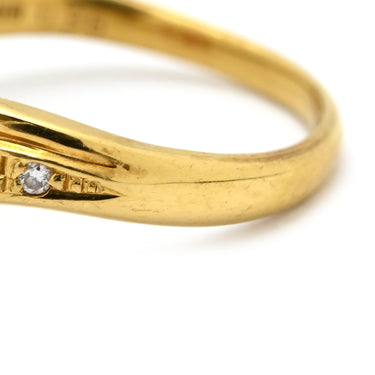 ノンブランド NON BRAND ルビー ダイヤ リング イエローゴールド K18YG ルビー ダイヤモンド リング 指輪 Au750 18K 18金 レッド 赤 17号