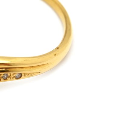 ノンブランド NON BRAND ルビー ダイヤ リング イエローゴールド K18YG ルビー ダイヤモンド リング 指輪 Au750 18K 18金 レッド 赤 17号