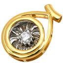 ノンブランド NON BRAND イエローゴールド×プラチナシルバー K18YG Pt ダイヤモンド ペンダントトップ K18YG×Pt コンビ 1P ダイヤ