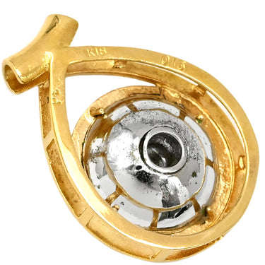 ノンブランド NON BRAND イエローゴールド×プラチナシルバー K18YG Pt ダイヤモンド ペンダントトップ K18YG×Pt コンビ 1P ダイヤ