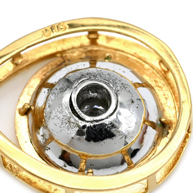 ノンブランド NON BRAND イエローゴールド×プラチナシルバー K18YG Pt ダイヤモンド ペンダントトップ K18YG×Pt コンビ 1P ダイヤ