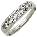 ノンブランド NON BRAND ダイヤリング プラチナシルバー Pt900 ダイヤモンド リング 指輪 5P 5粒 一文字 10号