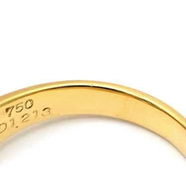 ノンブランド NON BRAND ダイヤリング イエローゴールド K18YG ダイヤモンド リング 指輪 15号