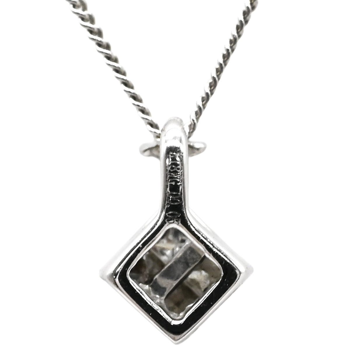 ノーブランド ネックレス K14WG×ダイヤモンド クリア 総重量1.1g アクセサリー（首） 本物保証 鑑付 新品同様 ブルートパーズペンダント K14WG ブルー