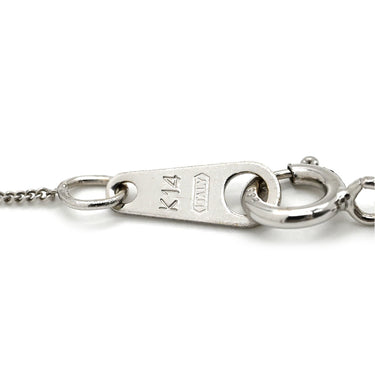 ノンブランド NON BRAND ダイヤペンダント ホワイトゴールド K18WG ダイヤモンド K14WG(チェーン) ネックレス 5石