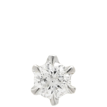 ノンブランド NON BRAND ダイヤピアス 片耳用 プラチナシルバー Pt900 ダイヤモンド K14WG(キャッチ) ピアス 1P 1石