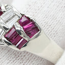 ノンブランド NON BRAND ルビー ダイヤリング プラチナシルバー Pt900 ルビー ダイヤモンド リング 指輪 レッド 赤 15号