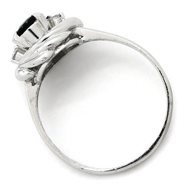 ノンブランド NON BRAND ブルーサファイア ダイヤリング プラチナシルバー Pt900 サファイア ダイヤモンド リング 指輪 青 13号