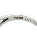 ノンブランド NON BRAND ブルーサファイア ダイヤ リング ブルー×プラチナシルバー Pt900 サファイア ダイヤモンド リング 指輪 青 プラチナム 11.5号