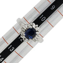 ノンブランド NON BRAND ブルーサファイア ダイヤ リング ブルー×プラチナシルバー Pt900 サファイア ダイヤモンド リング 指輪 青 プラチナム 11.5号