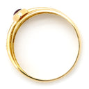 ノンブランド NON BRAND ルビー ダイヤリング イエローゴールド×レッド K18YG ダイヤモンド ルビー リング 指輪 Au750 18K 18金 13号