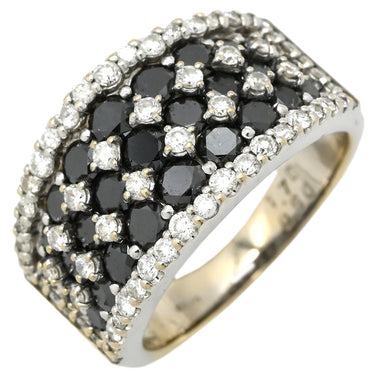 ノンブランド NON BRAND ブラックダイヤ リング ホワイトゴールド K18WG ダイヤモンド ブラックダイヤモンド リング 指輪 11号