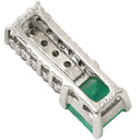 ノンブランド NON BRAND エメラルド ダイヤ プラチナシルバー Pt900 エメラルド ダイヤモンド ペンダントトップ 緑 ネックレストップ