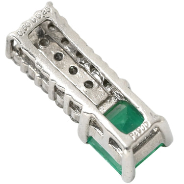 ノンブランド NON BRAND エメラルド ダイヤ プラチナシルバー Pt900 エメラルド ダイヤモンド ペンダントトップ 緑 ネックレストップ