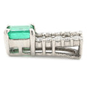 ノンブランド NON BRAND エメラルド ダイヤ プラチナシルバー Pt900 エメラルド ダイヤモンド ペンダントトップ 緑 ネックレストップ