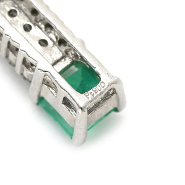 ノンブランド NON BRAND エメラルド ダイヤ プラチナシルバー Pt900 エメラルド ダイヤモンド ペンダントトップ 緑 ネックレストップ