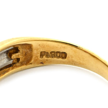 ノンブランド NON BRAND ルビー ダイヤリング イエローゴールド×プラチナシルバー K18YG Pt900 ルビー ダイヤモンド リング 指輪 Pt900 イエローゴールド プラチナ コンビ レッド 赤 11号