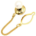 ノンブランド NON BRAND パール 真珠 イエローゴールド K18YG パール GP(留め具) タイピン 750 YG