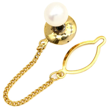 ノンブランド NON BRAND パール 真珠 イエローゴールド K18YG パール GP(留め具) タイピン 750 YG