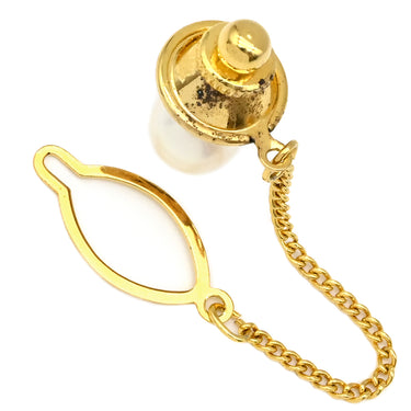 ノンブランド NON BRAND パール 真珠 イエローゴールド K18YG パール GP(留め具) タイピン 750 YG